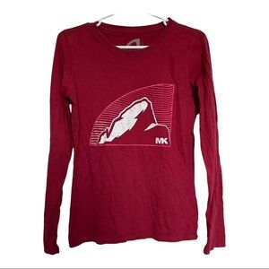 Mountain Khakis Boys T-Shirt Graphic‎ Print Long Sleeve Pullover Red Medium